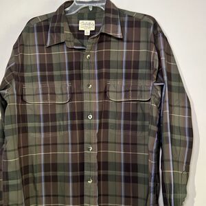 Cabela’s plaid long sleeve button-down shirt, size large